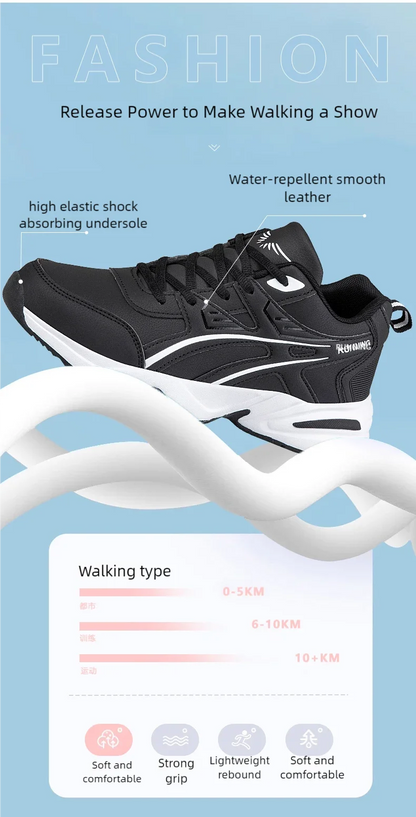 Men's classic retro casual sports shoes Four seasons soft-sole waterproof outdoor youth running shoes breathable light sneakers