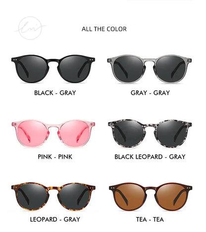 LM Retro kulaté sluneční brýle pro ženy a muže, ultralehké, TR90, polarizované, unisex, brýle na řízení, vintage sluneční brýle, UV400, Gafas De Sol