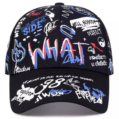 Korea Graffiti Fashion Hipster Hat Personality Trend Men's And Women's Baseball Caps Hip Hop Caps
