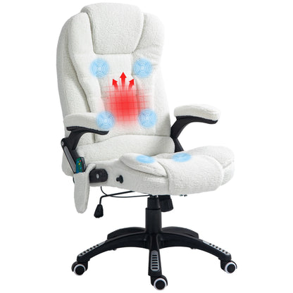High-Tech Executive Office Chair with Lumbar Heating, Massage Function, 360° Swivel Ergonomic Fabric Desk Chair with Remote Control