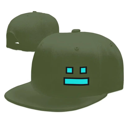 Videoherní kšiltovky Geometry Dash pro muže i ženy, nastavitelné kšiltovky, hiphopové kšiltovky, casquette