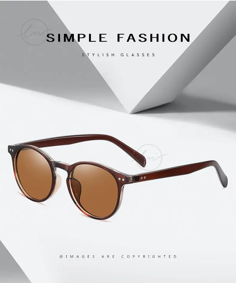 LM Retro kulaté sluneční brýle pro ženy a muže, ultralehké, TR90, polarizované, unisex, brýle na řízení, vintage sluneční brýle, UV400, Gafas De Sol