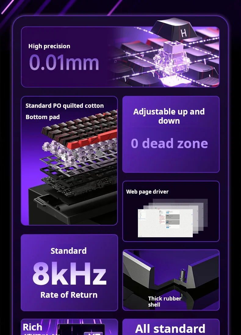 AULA WIN60 HE kabelgebundene Magnetachsen-Tastatur RT Custom mechanische Tastatur für E-Sports-Games mit 8K Polling-Rate