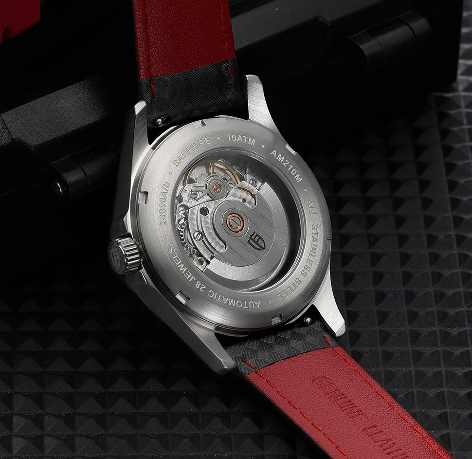 BERNY Automatic Mechanical Watches for Men 38mm Super Luminous PT5000 ST2130 High Precision Luxury Sapphire Wristwatch Easy Read