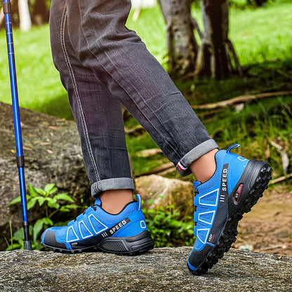 Chaussures de randonnée pour homme, imperméables, à lacets, pour le plein air ; chaussures de sport ; chaussures de vélo décontractées pour femme ; chaussures d'entraînement tactiques antidérapantes pour le terrain