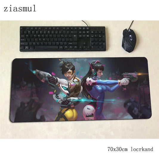 Tapete de rato gamer D.Va 70x30cm XL, tapete gaming para PC e notebook, tapete de secretária bonito, presentes de Natal para gamers, tapete para jogos e gamepad