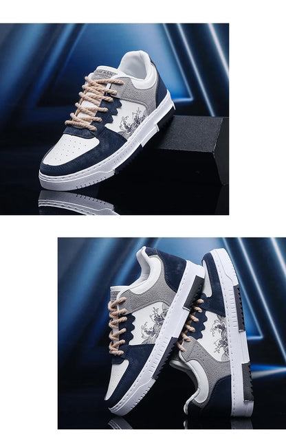 Nieuwe heren casual schoenen voor de herfst, ademende platte schoenen voor buiten, modieuze veterschoenen, comfortabele trendy sportschoenen voor heren, Zapatillas
