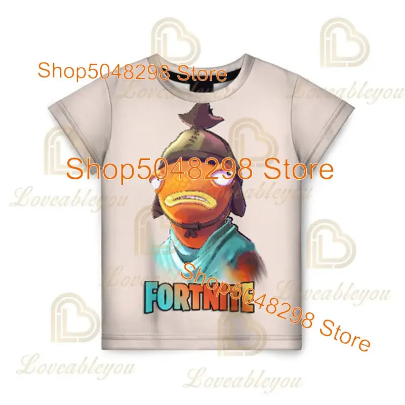 Cartoon Fortnite New Summer Children T Shirt 3D Printed Boys Girls Streetwear Adults Kids Clothes Funny Tee O-Neck Tops
