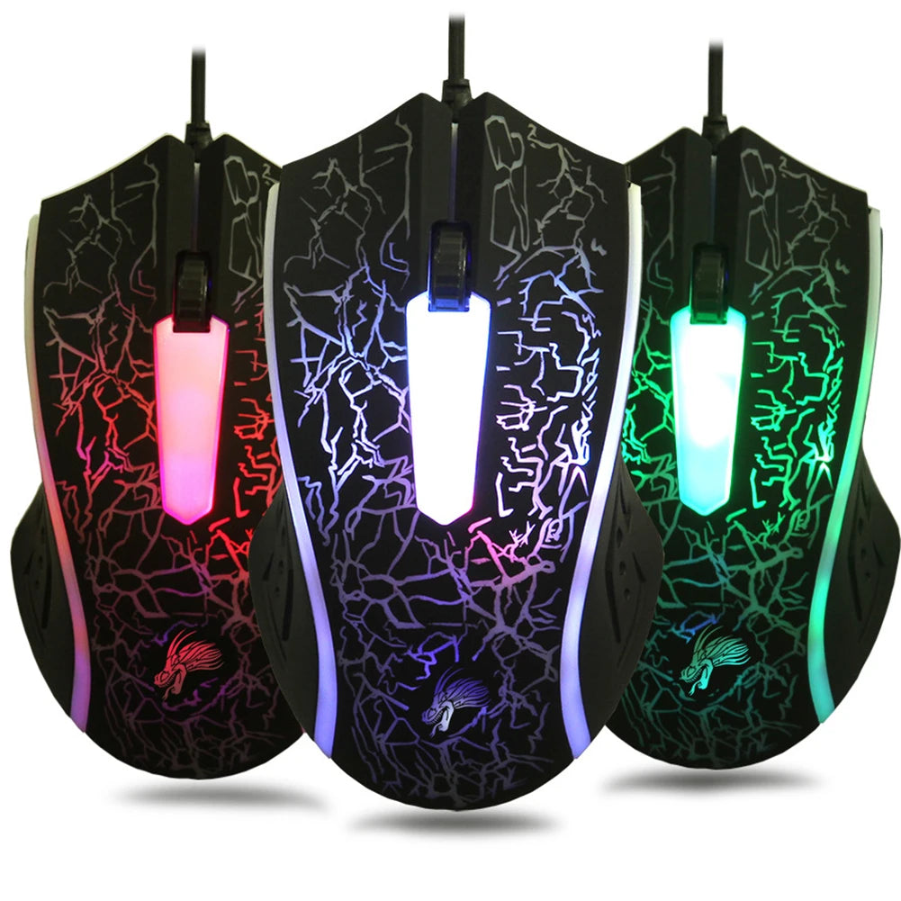 USB Wired Mouse Mouse Gamer LED Computer Gaming Mouse Colorful Professional Ultra-precise Game For Dota 2 For LOL Gamer 2400 DPI