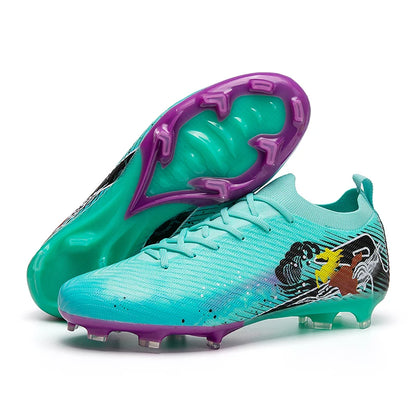 Chaussures de football pour homme, gazon, ultralégères, sportives et confortables, pour adulte, antidérapantes, crampons d'extérieur, sport, futsal, entraînement, match