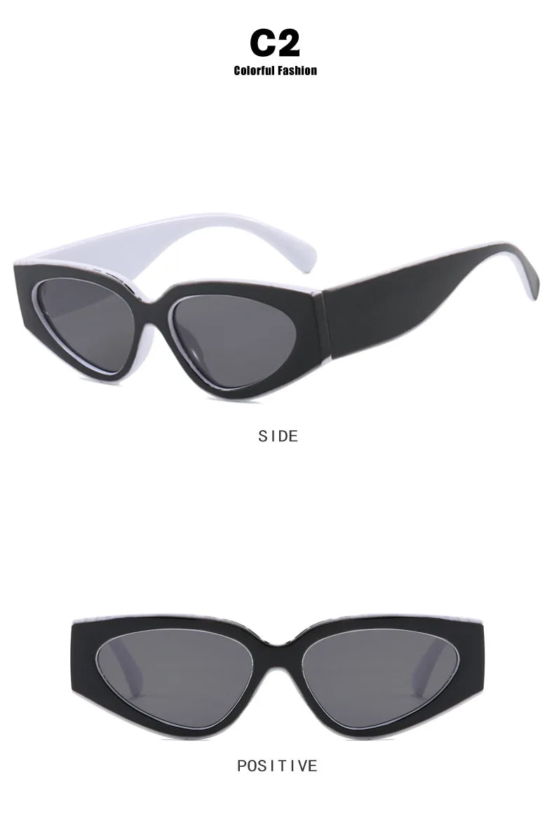 Módní sluneční brýle Cat Eye, malé oválné, dámské, pánské, trendy, Y2K, punkové, cestovní, vintage, UV400