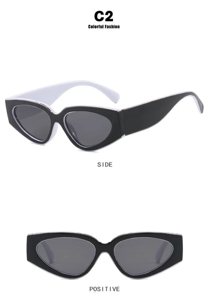 Módní sluneční brýle Cat Eye, malé oválné, dámské, pánské, trendy, Y2K, punkové, cestovní, vintage, UV400