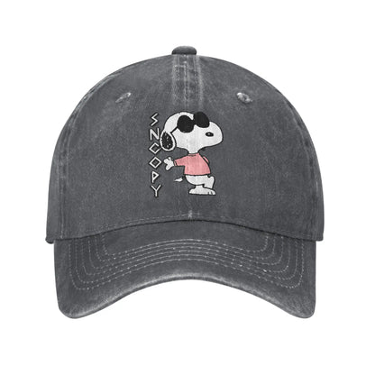 Sleeping Snoopy Baseball Caps Casual Distressed Washed  Snapback Cap Unisex Style Outdoor Summer Adjustable Caps Hat