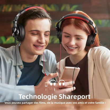 Auscultadores OneOdio A71 HiFi de Estúdio DJ com Fio e Microfone – Headset Gaming Profissional de Monitorização com Graves Profundos