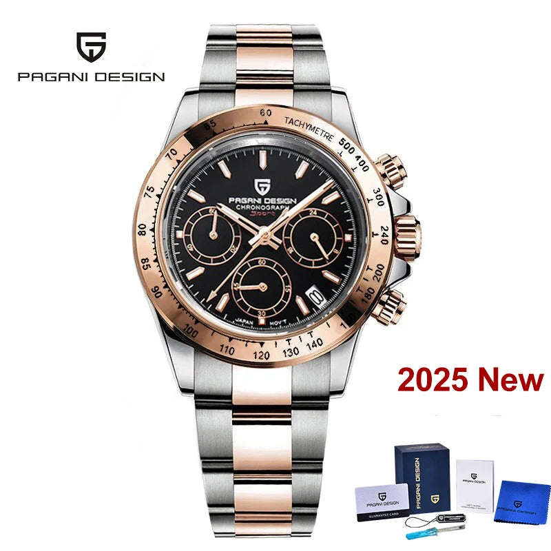 PAGANI DESIGN 2026 New Sport Chronograph Top Brand Luxury Quartz Watch For Men Sapphire crystal  Automatic Date Wrist watch Men