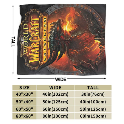 WOW World of Warcraft Arthas Retro Game Blanket  Soft Plush Bedding Throws For Home Decor Travel Flannel Bedspread Bed Cover