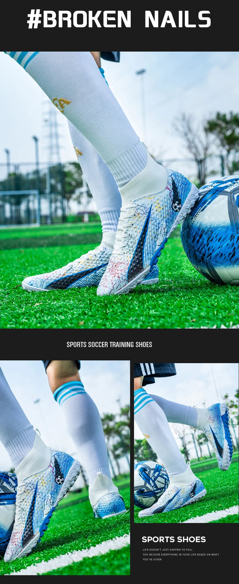 Chaussures de football pour hommes, chaussures de foot pour enfants, crampons de football professionnels pour femmes, chaussures antidérapantes TF/FG, chaussures de sport d'extérieur pour le football