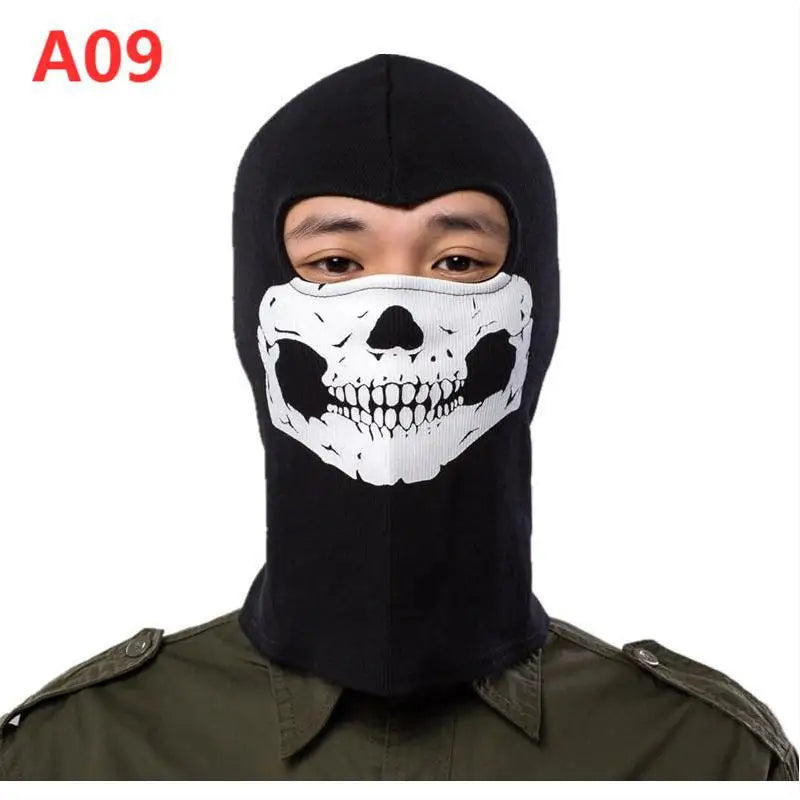 Night light cycling mask; Call of Duty Skull Mask; CS Headset; Deadpool Merchandise Warm Mask; Halloween Fun