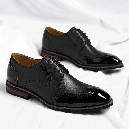 Scarpe Oxford da uomo in similpelle - Scarpe casual-formali - Scarpe da uomo per completo da lavoro - Scarpe Derby di nuova concezione - Scarpe da passeggio