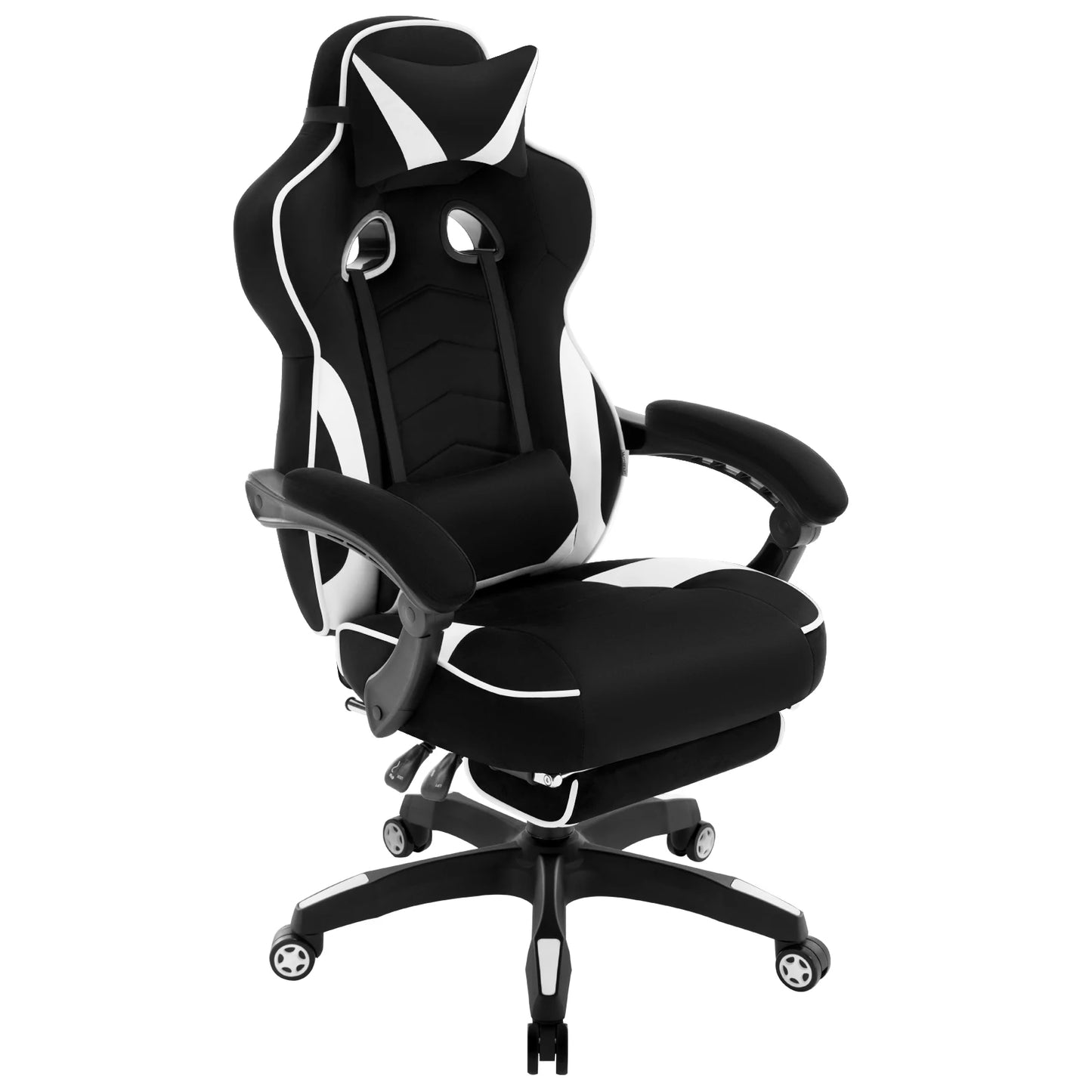WOLTU Gaming Racing Chair Ergonomic Swivel Computer Chair with Footrest, Lumbar Support, Headrest, Adjustable Gamer Office Chair