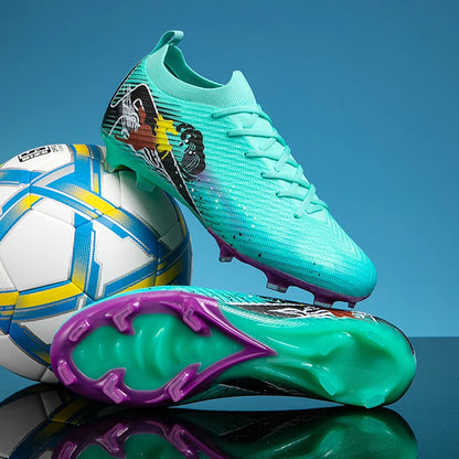 Chaussures de football pour homme, gazon, ultralégères, sportives et confortables, pour adulte, antidérapantes, crampons d'extérieur, sport, futsal, entraînement, match