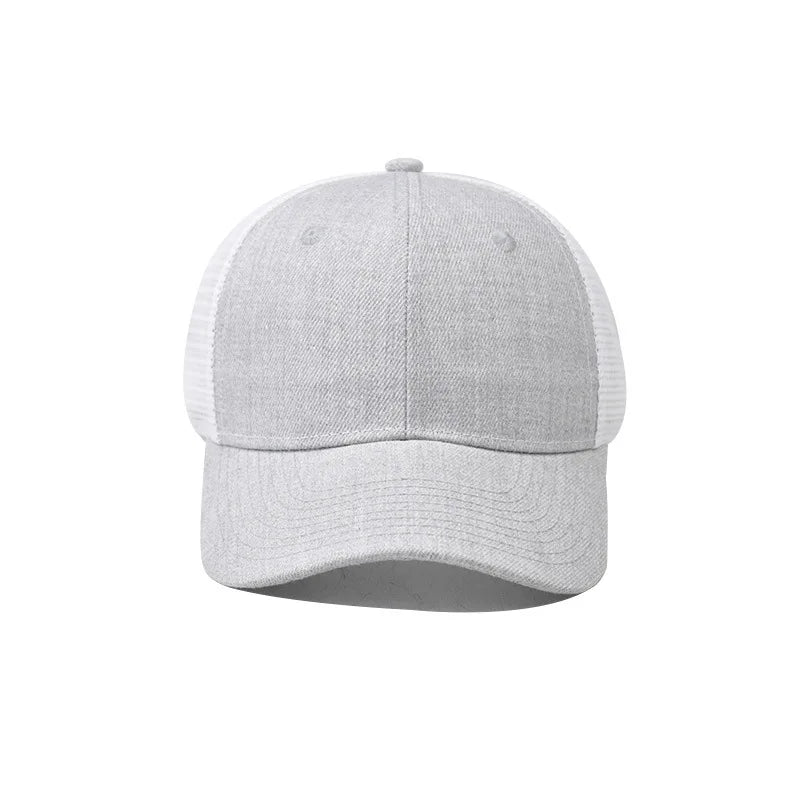 Baseballkasket til voksne Netkasket Lavt buet skygge Hat Unisex Sommerhat Åndbar hat med skygge Forår/efterår-kasket Hiphop-kasket med tæt pasform