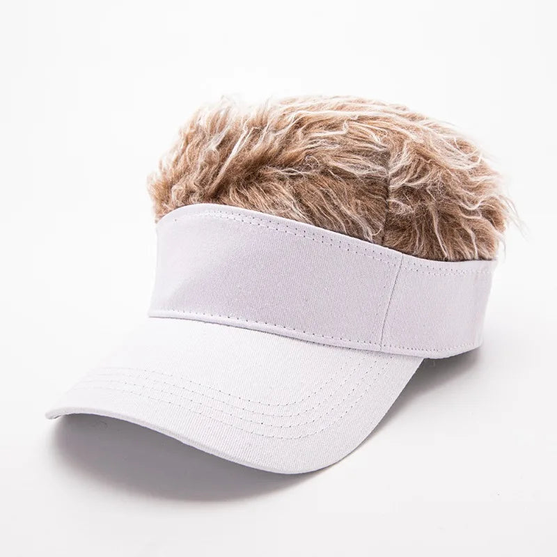 Men's and women's wig baseball cap adjustable hip-hop funny outdoor duck tongue sun hat suitable for casual sports