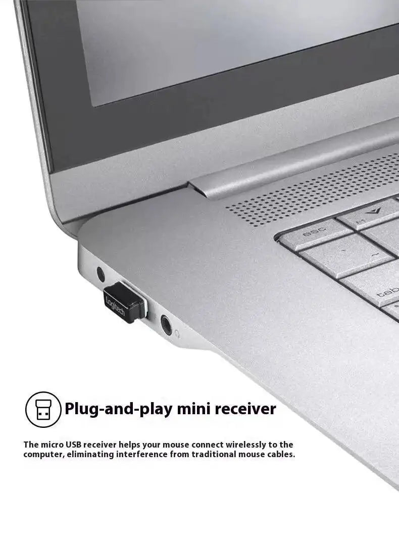 Rato de escritório profissional Logitech M330, compacto, silencioso, fácil de transportar, confortável ao toque e especialmente concebido1