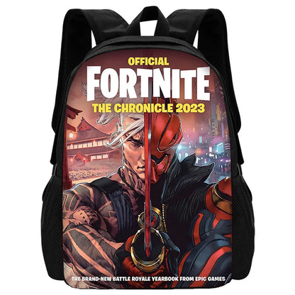 Mochila Escolar Infantil com Mala de Ombro e Estojos para Lápis, Malas Escolares com Design Hot Game-F-FortniteS para Rapazes e Raparigas, Melhor Presente