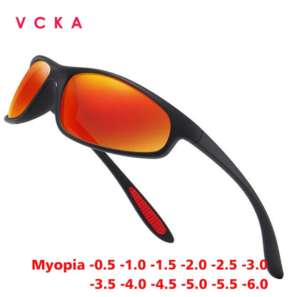 VCKA Pánské polarizované sportovní sluneční brýle na krátkozrakost s dioptriemi pro venkovní použití, malé obroučky, dámské brýle, optika, brýle na míru – od -0,5 do -6,0