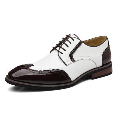 Scarpe Oxford da uomo in similpelle - Scarpe casual-formali - Scarpe da uomo per completo da lavoro - Scarpe Derby di nuova concezione - Scarpe da passeggio