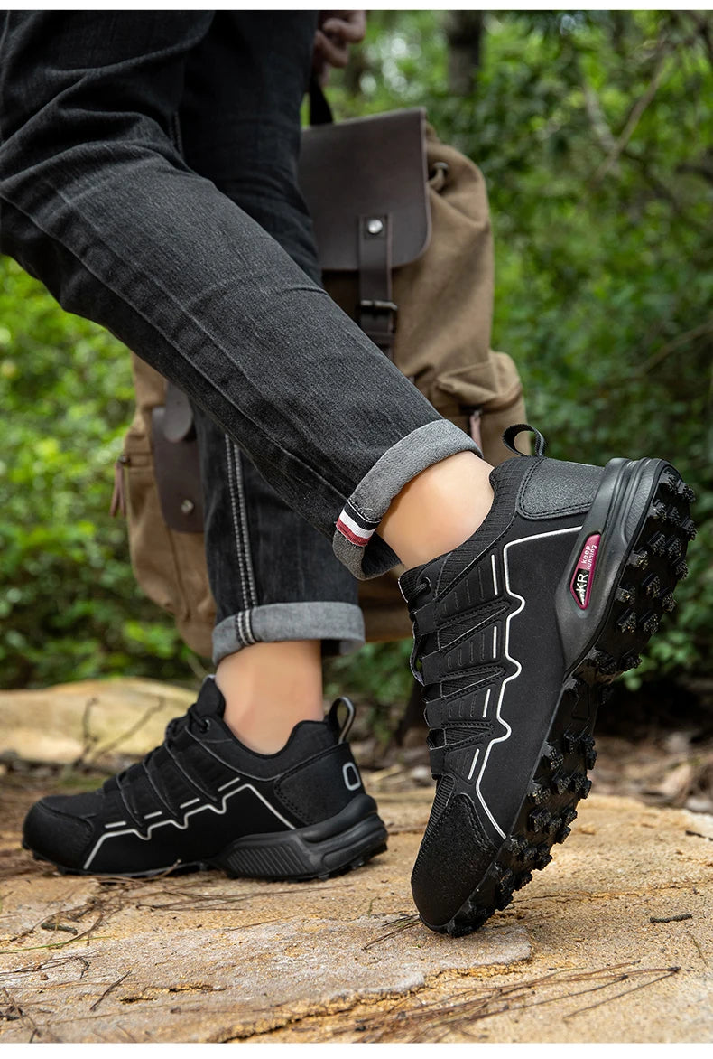 Men's Waterproof Hiking Shoes Non-Slip Hunting Boots Outdoor Tactical Training Sports Shoes Men Walking Hiking Travel Shoes