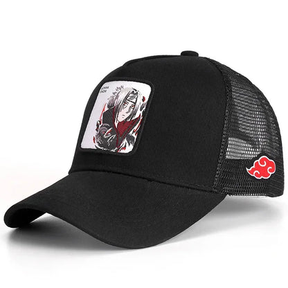 High Quality Naruto Snapback Baseball Cap Uchiha Itachi Anime Styles Cap Men Women Hip Hop Dad Adjustable Mesh Hat Trucker Hat