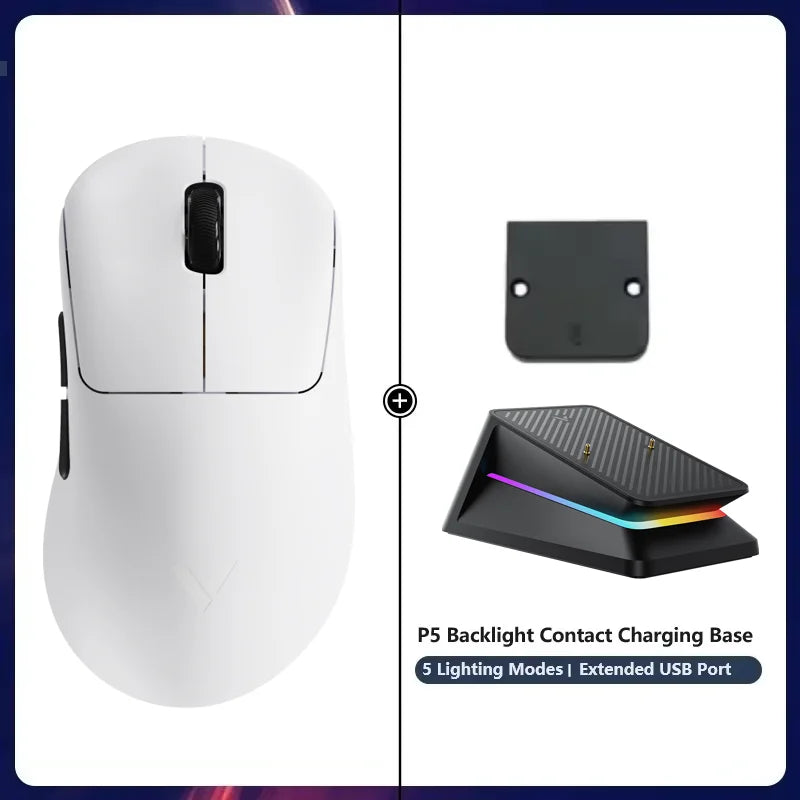 Mouse da gaming wireless Rapoo VT3S /VT3S MAX GEN-2, polling rate wireless True 8K, ultraleggero 49g, autonomia fino a 750Hr