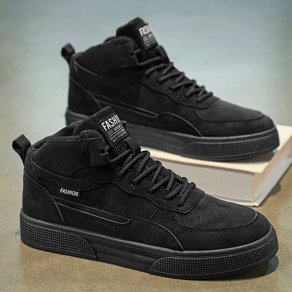 Breathable men's casual shoes, skate shoes, mid-top men's shoes, breathable and versatile sports shoes, suitable for wearing all