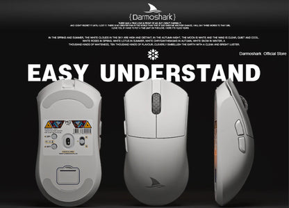 Darmoshark M3Pro gamingmus 2.4G BT trådlös tri-mode PAW3395-sensor N52840 26000DPI för stora händer makrodrivrutin mus för gaming