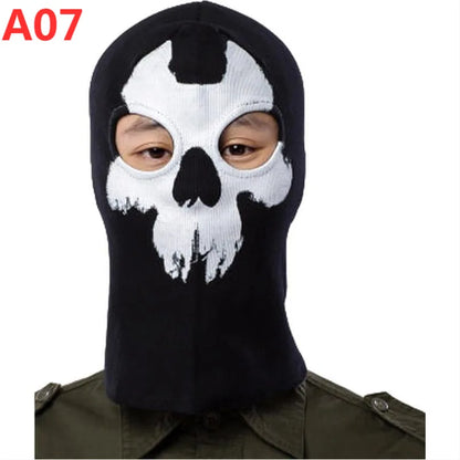 Night light cycling mask; Call of Duty Skull Mask; CS Headset; Deadpool Merchandise Warm Mask; Halloween Fun