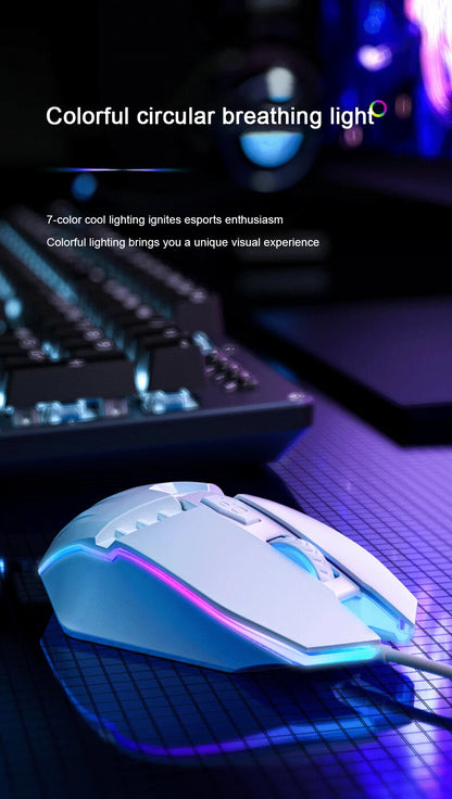 Ratón gaming HP M1 con cable, iluminación blanca, USB, para eSports, gaming, oficina, PC de sobremesa y portátil