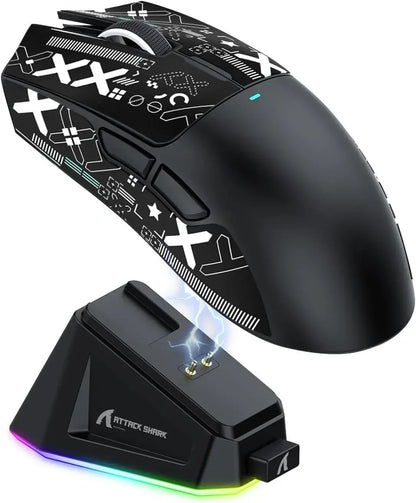 ATTACK SHARK X11 Wireless Gaming Mouse with Charging Dock, PAW3311 Sensor, 22,000 DPI, Tri-Mode Bluetooth 2.4G & Wired Gaming Mouse