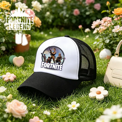 Șapcă de baseball Fortnite cu imprimeu de joc în stil desen animat, pălărie de vară pentru copii din plasă respirabilă, șapcă reglabilă cu cozoroc, cadou de ziua de naștere pentru copii