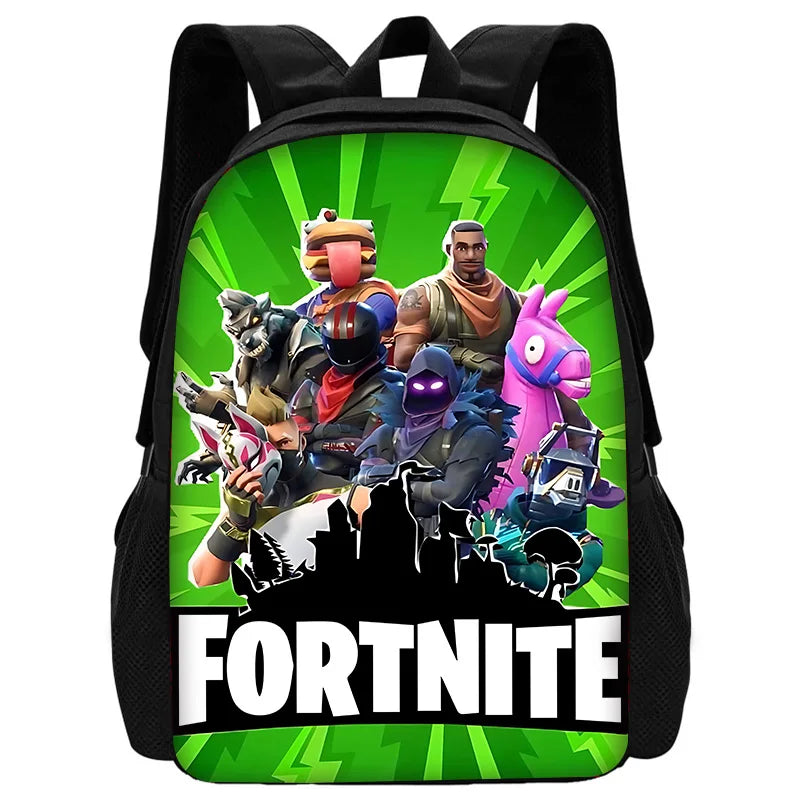 Mochilas Infantis Populares FortniteS para Rapazes e Raparigas, Presente de Aniversário para Estudantes, Mochilas Escolares Unissexo para Crianças, Mochila de Campismo Resistente