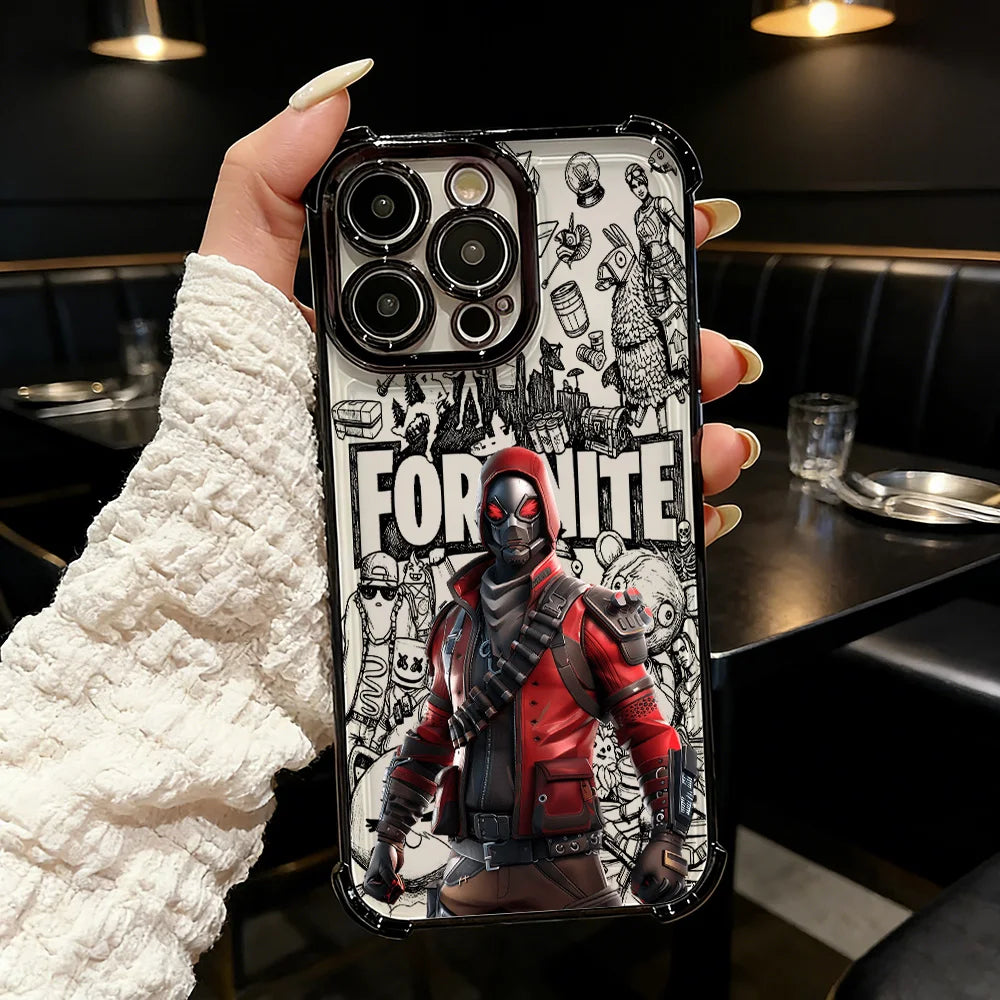 Popular Game FortniteS Plating Phone Case For Samsung S26 S25 S24 S23 S22 S21 S20 FE Note20 Edge Plus Ultra 4G 5G Anti Fall