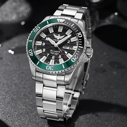 Yelang V1217 42mm Japan Eco-Drive Solar Watch Men's Watch 300M Diver Watch 30ATM Professional Waterproof Sapphire Luminous