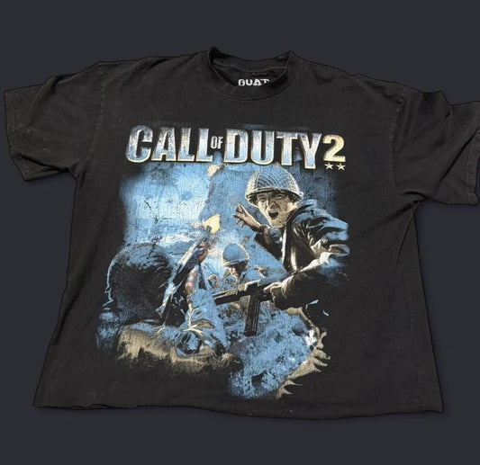 Vintage Call of Duty 2 Tee Video Game Graphic T-Shirt