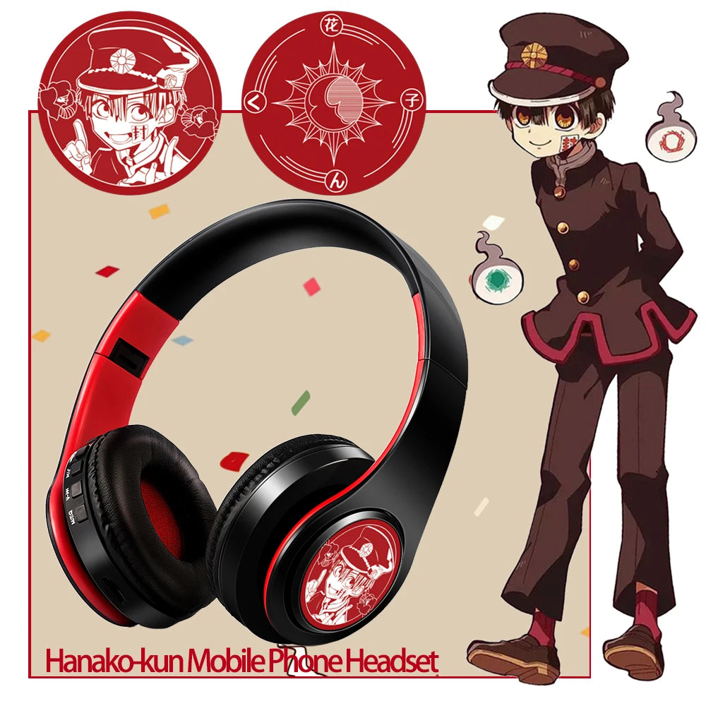 Cuffie anime over-ear Miku Nakano Sanjiu Bluetooth 5.0 – Headset gaming stereo wireless con bassi profondi, microfono e supporto per scheda TF