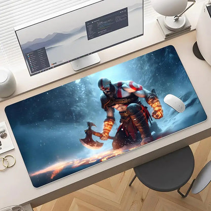 Game God Of War Mouse Pad Rubber Antislip Keyboard Pad 40x90cm Mousepad Gaming Accessories XXL Office Computer Mat