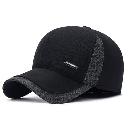 Casquette de sport imperméable, confortable et ajustable, avec oreillettes doublées, bonnet d'hiver léger pour un look décontracté