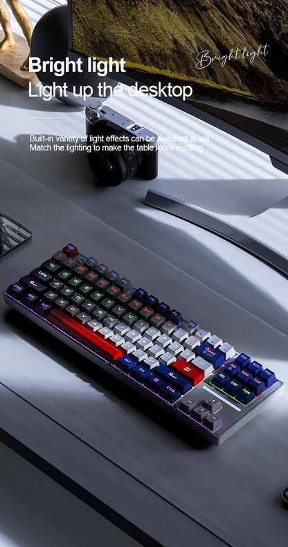 Tastiera meccanica wireless Bluetooth SMAILWOLF MK87 per gaming e-sport, hot-swap full key, tastiera personalizzata