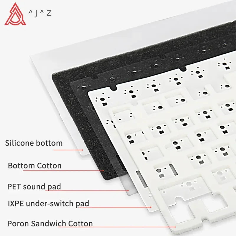 AJAZZ AK820 Pro Gaming Mechanical Keyboard 75% Wireless Bluetooth RGB Hot-Swappable Mechanical Keyboard with Volume Knob for PC, Mac & Laptop
