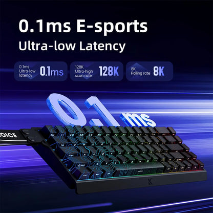 MCHOSE ACE 68 Gaming-Tastatur mit magnetischen Schaltern, Hall-Effekt, Rapid Trigger, programmierbarem RGB, 8K Hz, DKS/MT/TGL/RS/SOCD-Tastatur